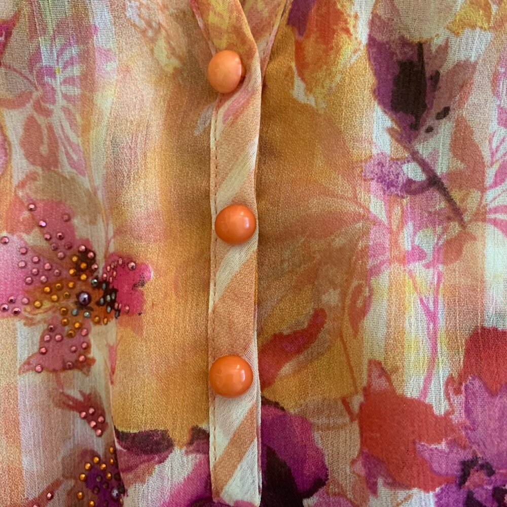 Laura Scott Blouse sheer floral blouse - Picture 4 of 9